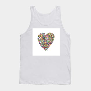 Sweetheart - Hand Drawn Heart Made of Sweets Tank Top